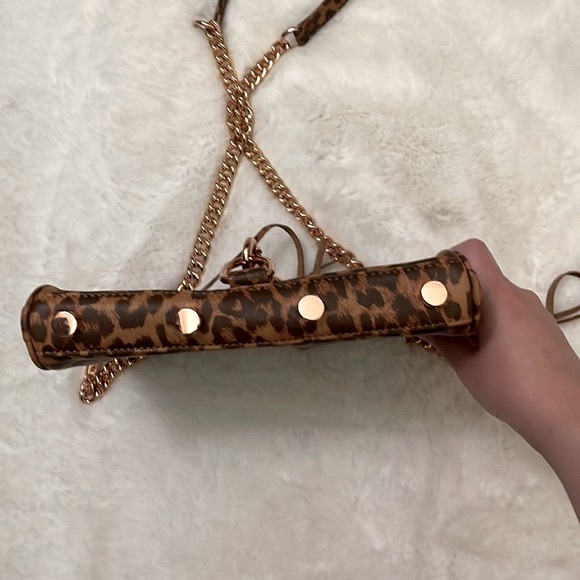 Rebecca Minkoff Mini Mac Leopard and Rose Gold Crossbody Bag - Picture 9 of 13